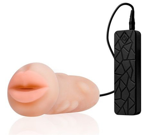 Мастурбатор-ротик с вибрацией REALSTUFF VIBRATING MASTURBATOR MOUTH