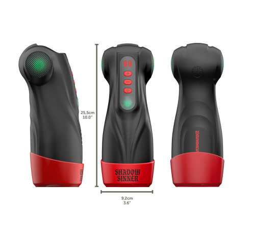 Интерактивный мастурбатор Raven с вакуумом, вибрацией и подсветкой