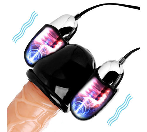 Черная стимулирующая насадка для головки полового члена Multi Speed Vibrating Penis Head Teaser