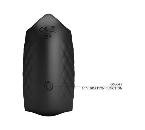 Черный мастурбатор с вибростимуляцией головки Black Glans Trainer