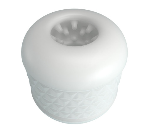 Белый сквозной мастурбатор Crystle