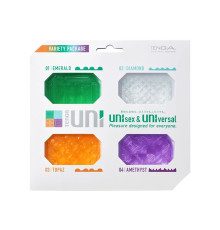 Набор из 4 мастурбаторов-стимуляторов Tenga Uni Variety Pack