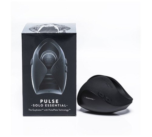 Черный инновационный мужской вибратор PULSE SOLO ESSENTIAL