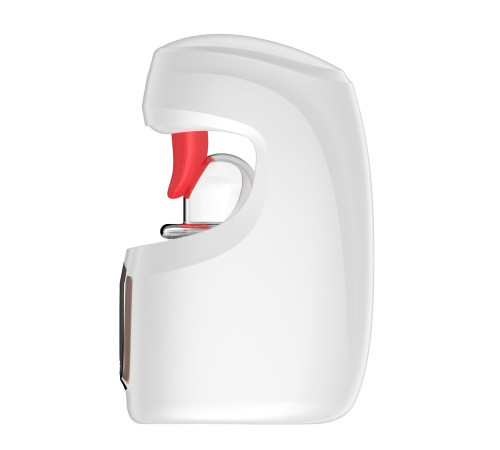 Белый мастурбатор с язычком и возвратно-поступательными движениями