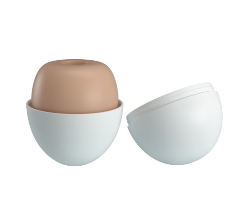 Бежевый мастурбатор-яйцо Pleasure Egg II