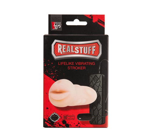 Мастурбатор-ротик с вибрацией REALSTUFF VIBRATING MASTURBATOR MOUTH