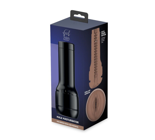 Коричневый мастурбатор-вагина Feel Stroker