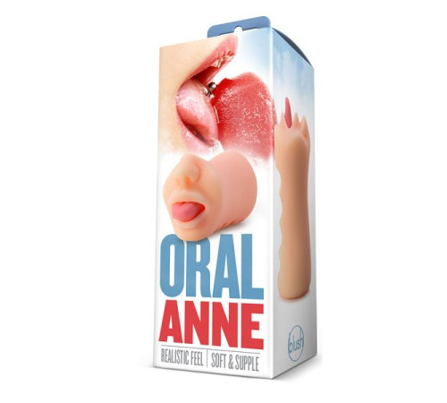 Телесный мастурбатор-ротик с язычком Oral Anne