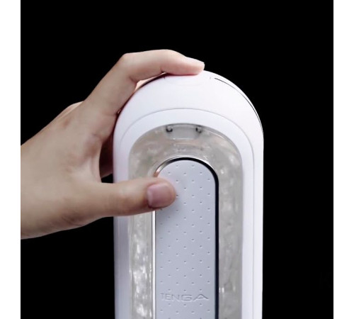 Белый мастурбатор Flip Zero с вибрацией