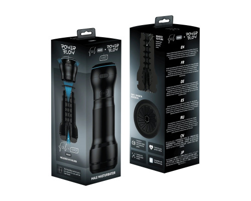 Заказать Ченый мастурбатор с интерактивная насадкой PowerBlow   Feel Pocket Stroker