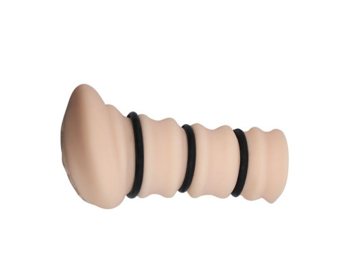 Заказать Мастурбатор-вагина с утягивающими кольцами Rossi Flesh 3D
