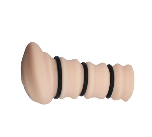 Мастурбатор-вагина с утягивающими кольцами Rossi Flesh 3D