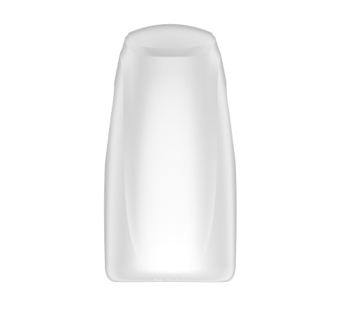 Белый мастурбатор с язычком и возвратно-поступательными движениями