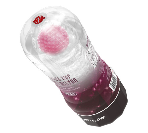 Прозрачный текстурированный мастурбатор Vacuum Cup Masturbator Black Hole