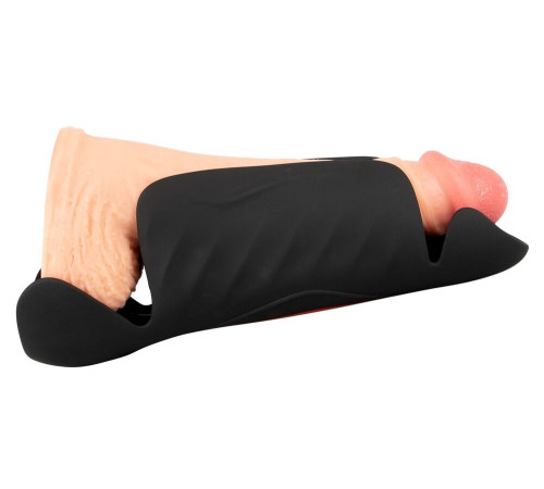 Черный вибромастурбатор с трехточечной стимуляцией Penis Trainer with 3 Point Stimulation