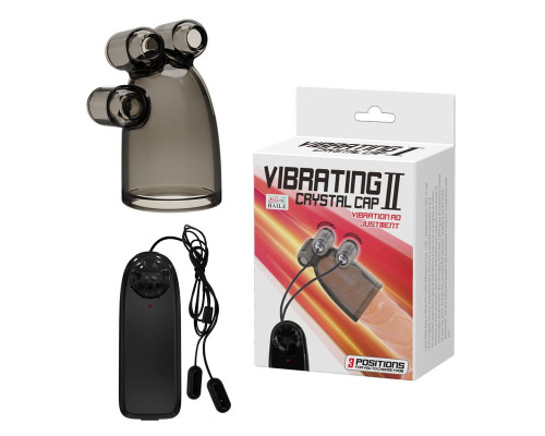 Заказать Дымчатая насадка-мастурбатор с вибрацией Vibrating Crystal Cap II Заказать Дымчатая насадка-мастурбатор с вибрацией Vibrating Crystal Cap II