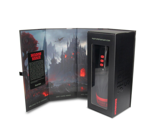 Интерактивный мастурбатор Raven с вакуумом, вибрацией и подсветкой