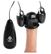 Черная стимулирующая насадка для головки полового члена Multi Speed Vibrating Penis Head Teaser
