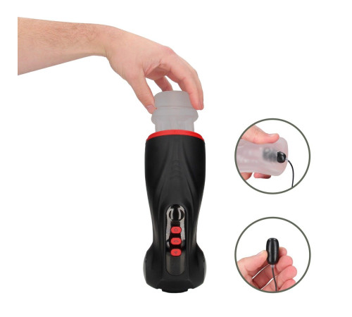 Интерактивный мастурбатор Raven с вакуумом, вибрацией и подсветкой