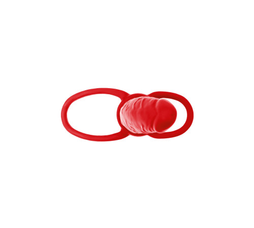 Красная насадка на пенис для двойного проникновения Black Red - 16,5 см. Красная насадка на пенис для двойного проникновения Black Red - 16,5 см.