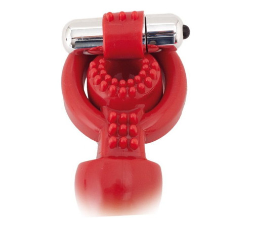 Красная вибронасадка Black Red для двойного проникновения