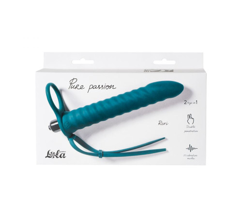 Зеленая вибронасадка для двойного проникновения Rori - 17 см.