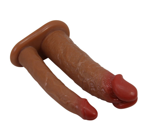 Реалистичная полая насадка на член для двойного проникновения Yairon - 17,5 см.