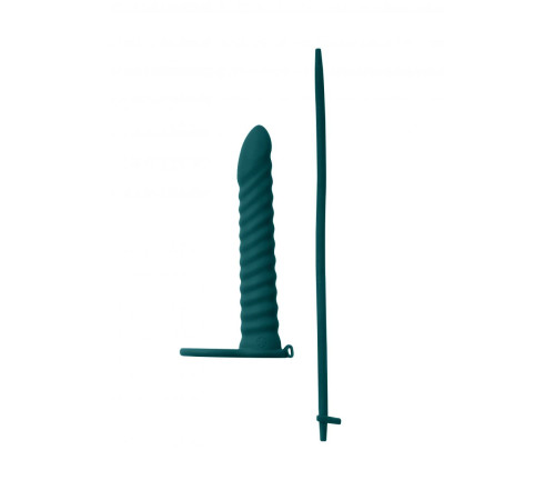 Зеленая вибронасадка для двойного проникновения Rori - 17 см.