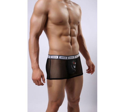Сетчатые трусы-боксеры Cockcon Trunks с принтом на гульфике