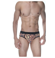Сексуальные мужские трусы-джоки с леопардовым принтом