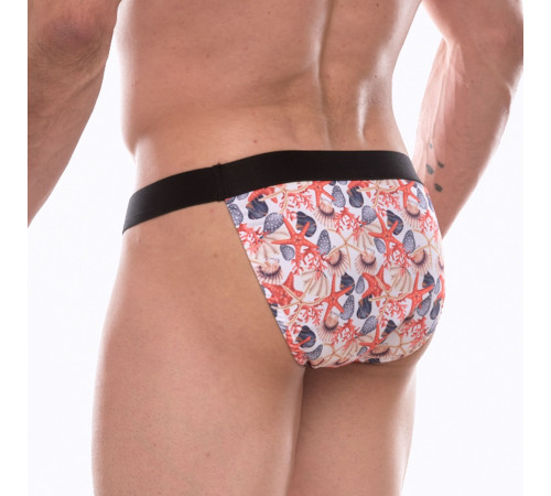 Мужские трусы-танга с принтом в виде ракушек