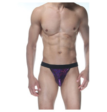 Фиолетовые блестящие трусы-стринги