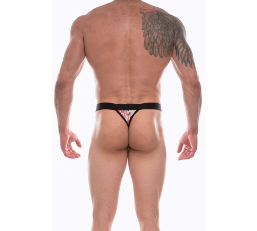 Белые трусы-тонги с морским принтом