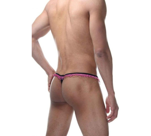 Пикантные мужские трусы-тонги с рюшами