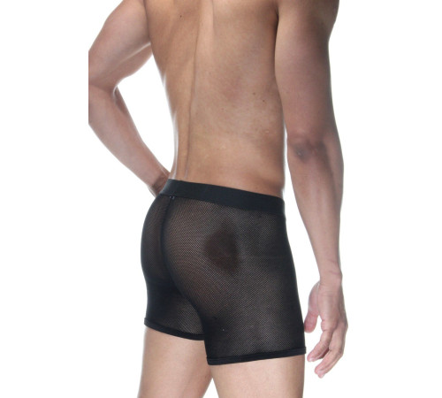 Черные полупрозрачные трусы-боксеры