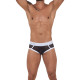 Заказать Черно-белые трусы-джоки Cult Jockstrap