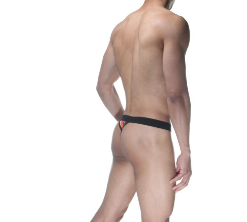 Мужские трусы-стринги с принтом в виде разноцветных мазков кисти