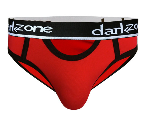 Красные мужские трусы-брифы с вырезом