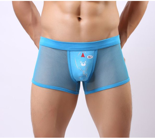 Мужские трусы-боксеры из сетки Cockcon Unzip-Me Boxer с пикантным принтом