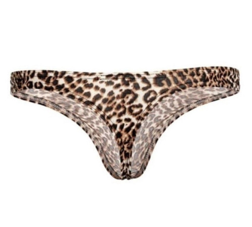 Мужские трусы-тонги с леопардовым принтом