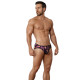 Заказать Черные принтованные трусы-джоки Natura Jockstrap