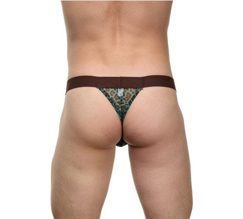 Сексуальные трусы-тонги с леопардовым принтом