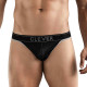Заказать Черные перфорированные трусы-тонги Clever Ambar Thong