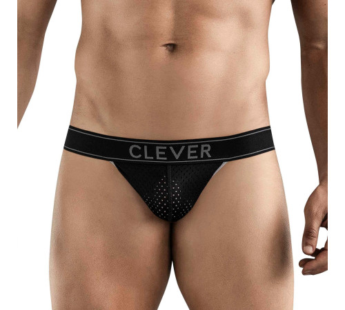 Черные перфорированные трусы-джоки Clever Ambar Jockstrap