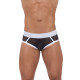 Заказать Черно-белые трусы-джоки Cult Jockstrap