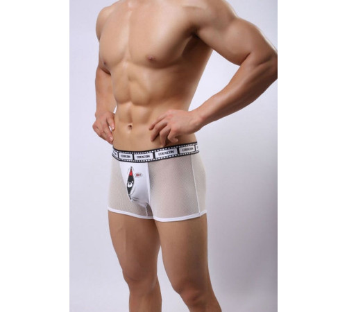 Сетчатые трусы-боксеры Cockcon Trunks с принтом на гульфике