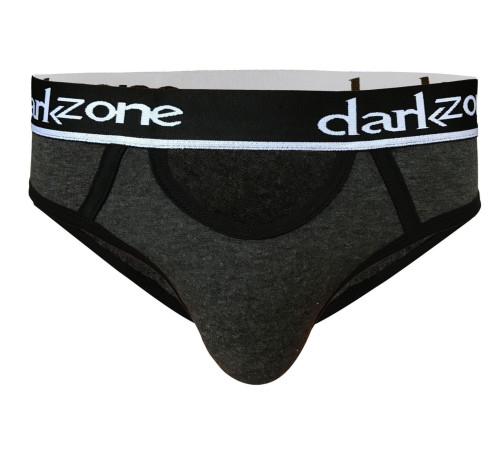 Темно-серые мужские трусы-брифы с вырезом