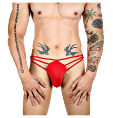 Красные сексуальные трусы-стринги на тонких бретелях