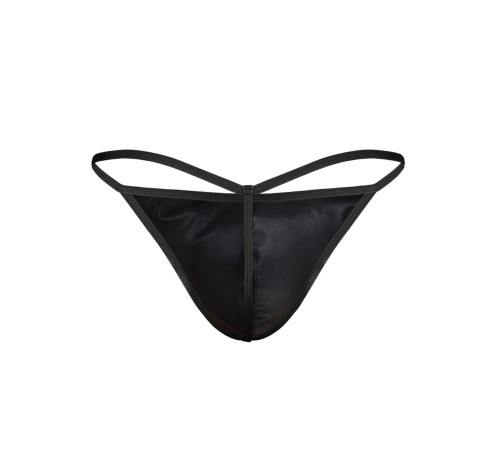 Черные мужские трусы-стринги Darkzone