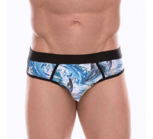 Мужские трусы-джоки с принтом в виде волн и китов
